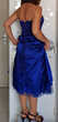 Robe bustier bleu indigo, ajustable, soyeuse + &eacute;charpe. Vêtements