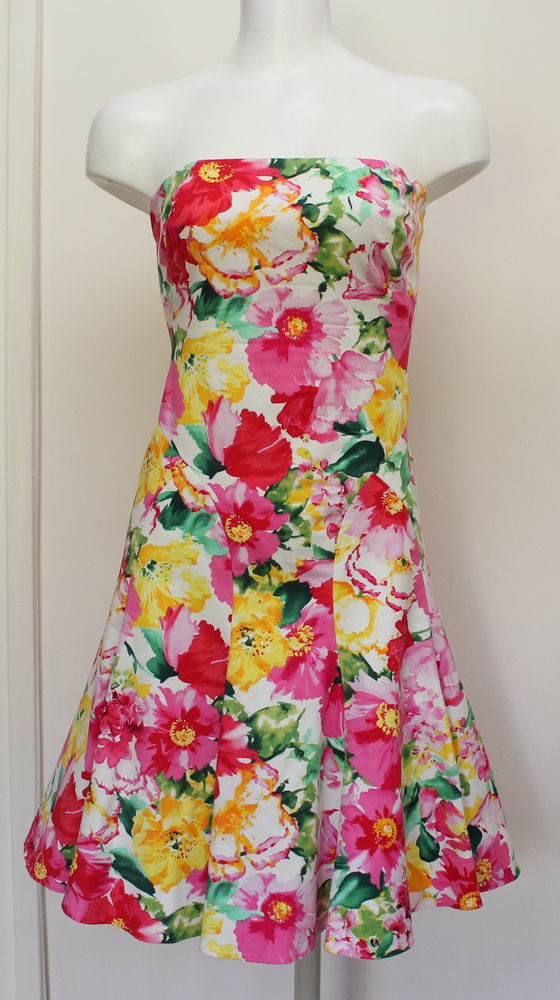 Robe bustier fleurs RALPH LAUREN T.6 ou M 100 Issy-les-Moulineaux (92)