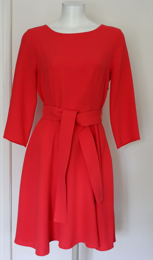 Robe corail ceintur�e CLAUDIE PIERLOT T.38 Fr 60 Issy-les-Moulineaux (92)
