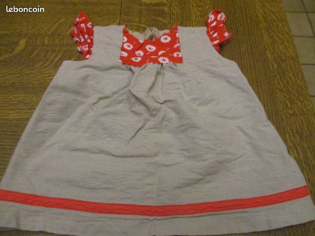 Robe encolure rouge avec petites fleurs blanches
0 M�rignies (59)