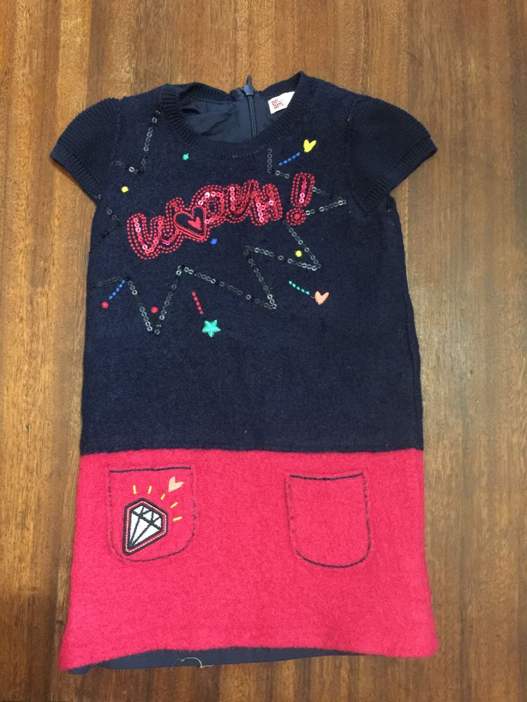 Robe enfant fille   DPAM   couleur bleu / rouge 4 Saleilles (66)