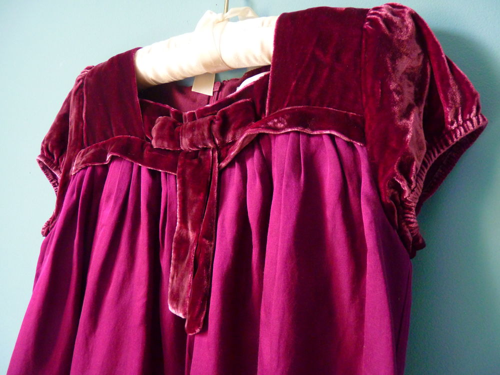 robe fête Fille 12 ans Jacadi TBE soie violet  50 Brienne-le-Château (10)