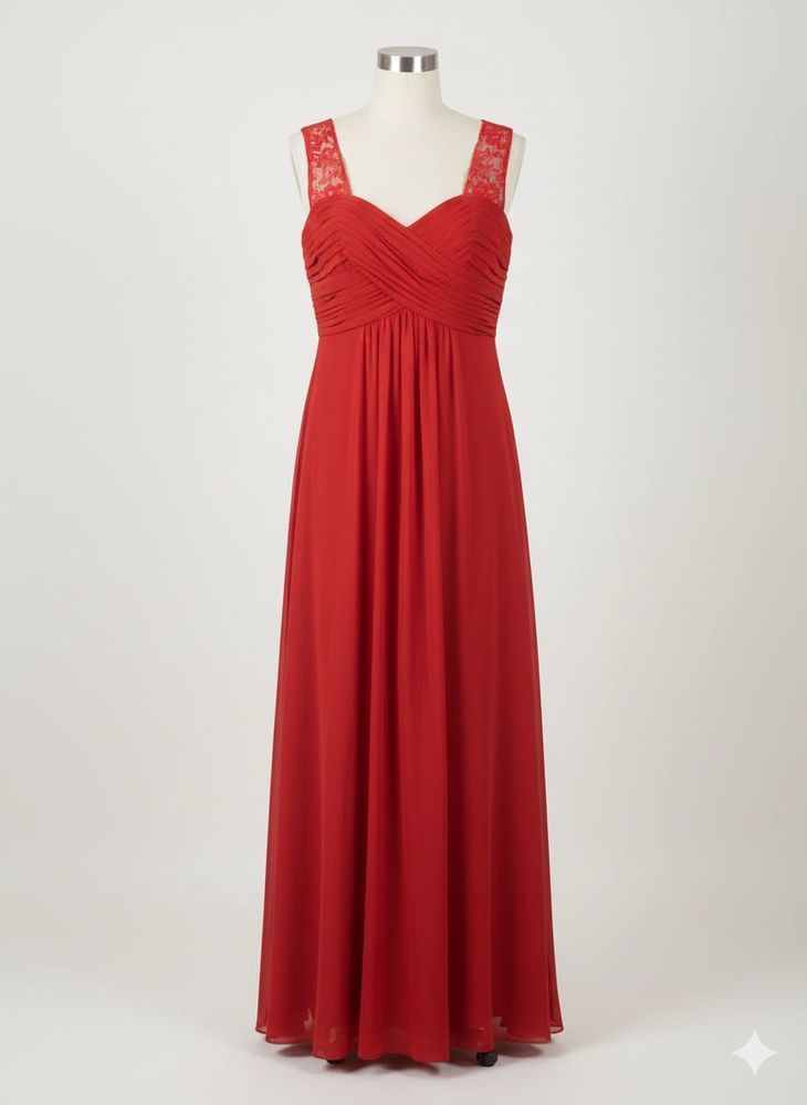 Robe de f�tes longue rouge - Taille L - France Mode 90 Labenne (40)