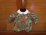 Robe fleurie sur fond vert avec encolure blanche 0 M�rignies (59)