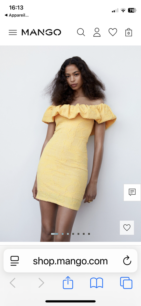 Robe jaune Mango M 15 Sillingy (74)