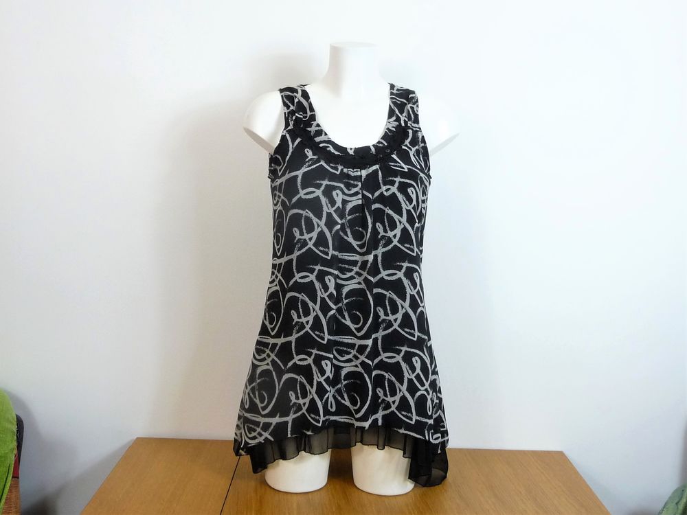 Robe/ Tunique Noir et Gris sans manches-  Renatto Bene 15 Paris 15 (75)