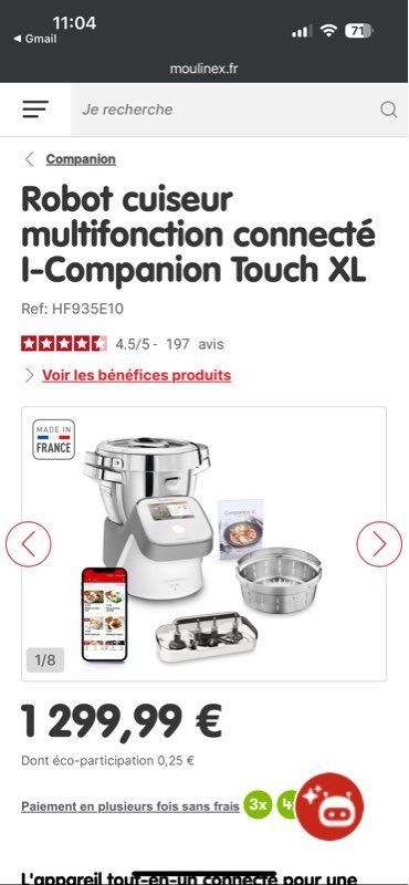 Robot cuiseur multifonction Moulinex 650 Paris 18 (75)