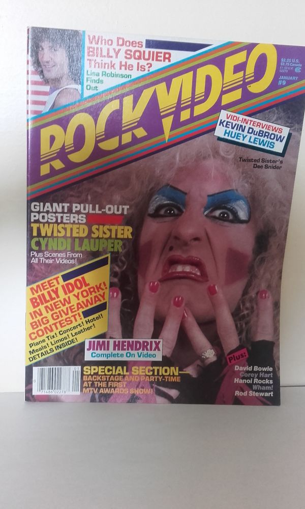 Rock Video N�9 - January 1985 (US Magazine) avec Twisted Sis 30 Angers (49)