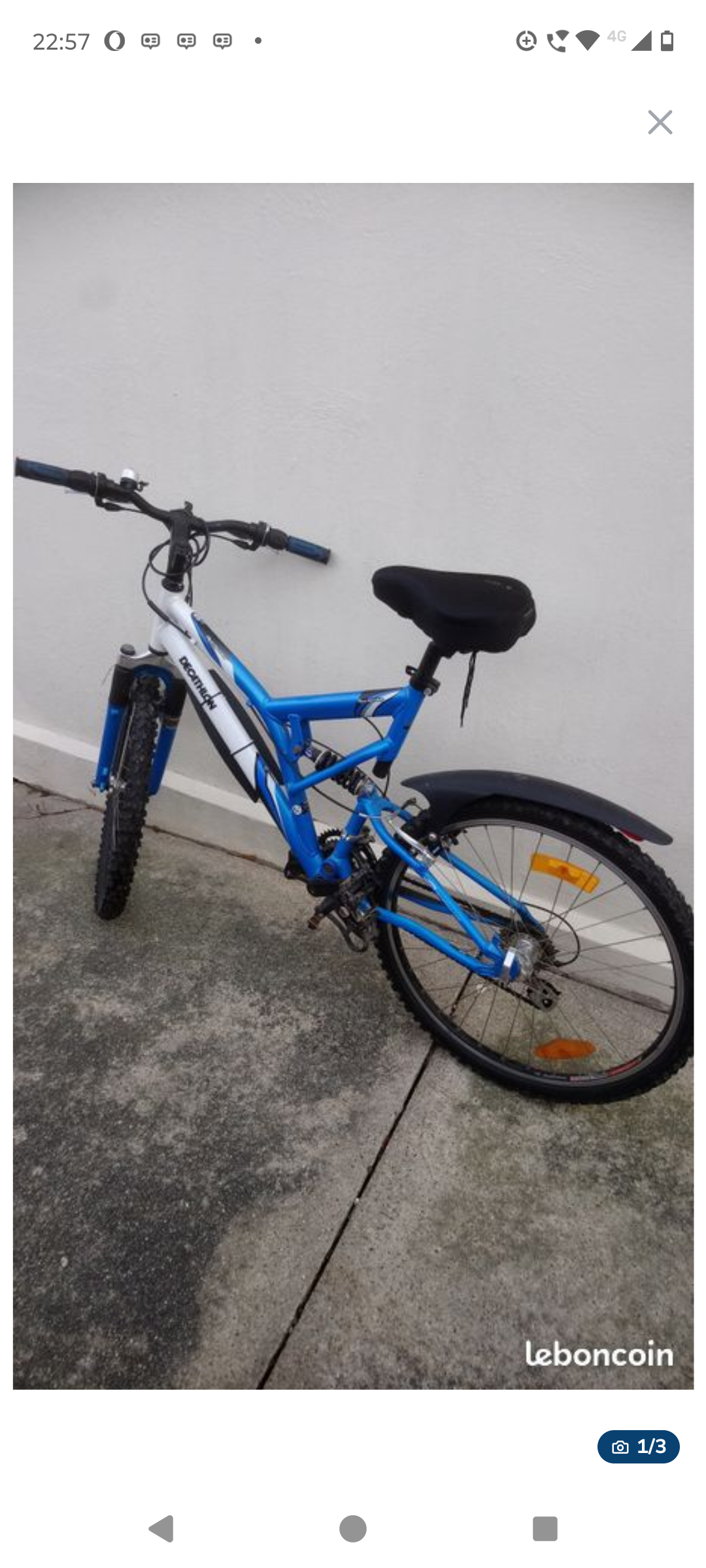 VTT Rockrider bleu et blanc 85 Harfleur (76)