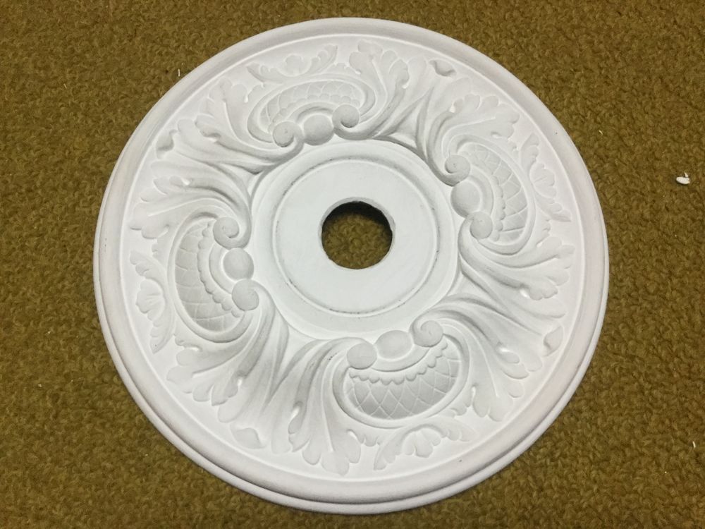 Rosace plafond bois 6 cm miniature 1/12e décoration
