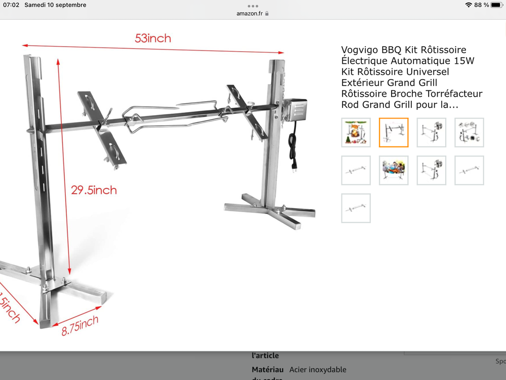 R�tissoire �lectrique horizontale 100 Seignosse (40)