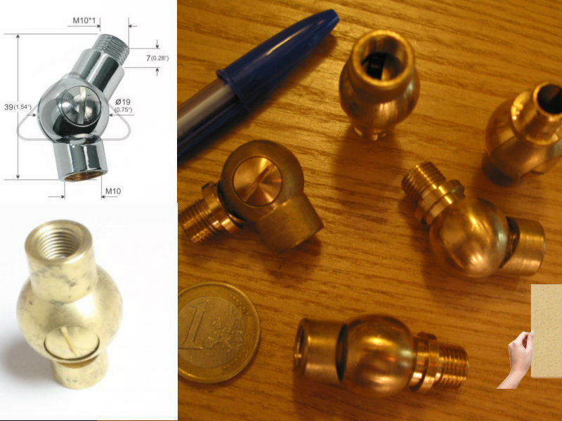 1 une Rotule laiton filetage 10x1 femelle / male r�glage par 4 Marseille 13 (13)