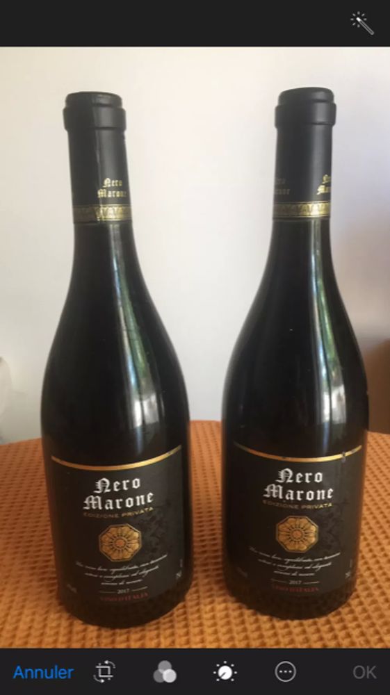 2 Vin rouge italien Nero Marone 2017 14� gard� en Cave �  vin 0 Les Sables-d'Olonne (85)
