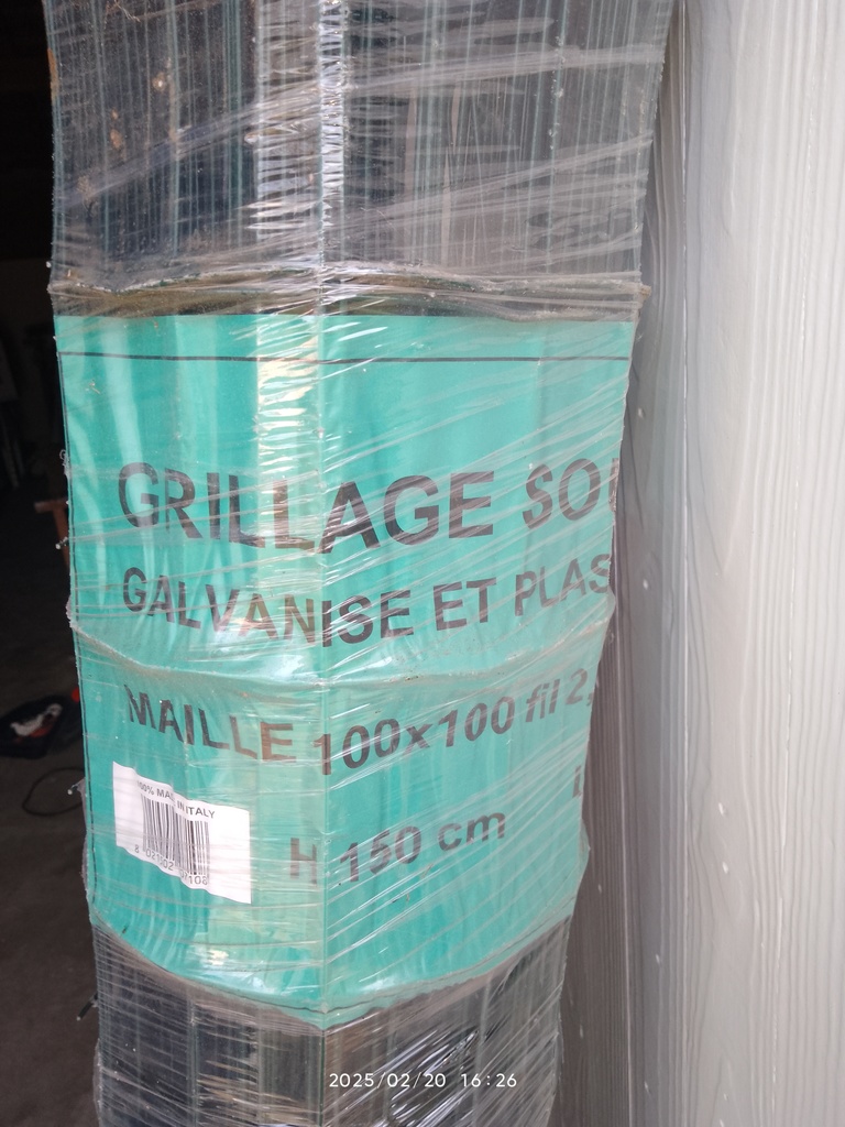 Rouleau de Grillage Soud� Vert 150 cm Neuf et un de 1,80 cm 50 Cuiseaux (71)