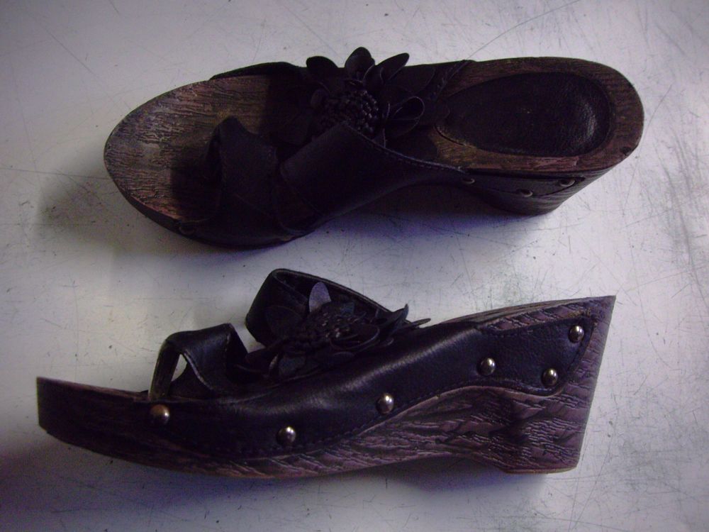 Sabots entredoigts Noir � Fleurs pt 37-3 � 3 Bouxwiller (67)