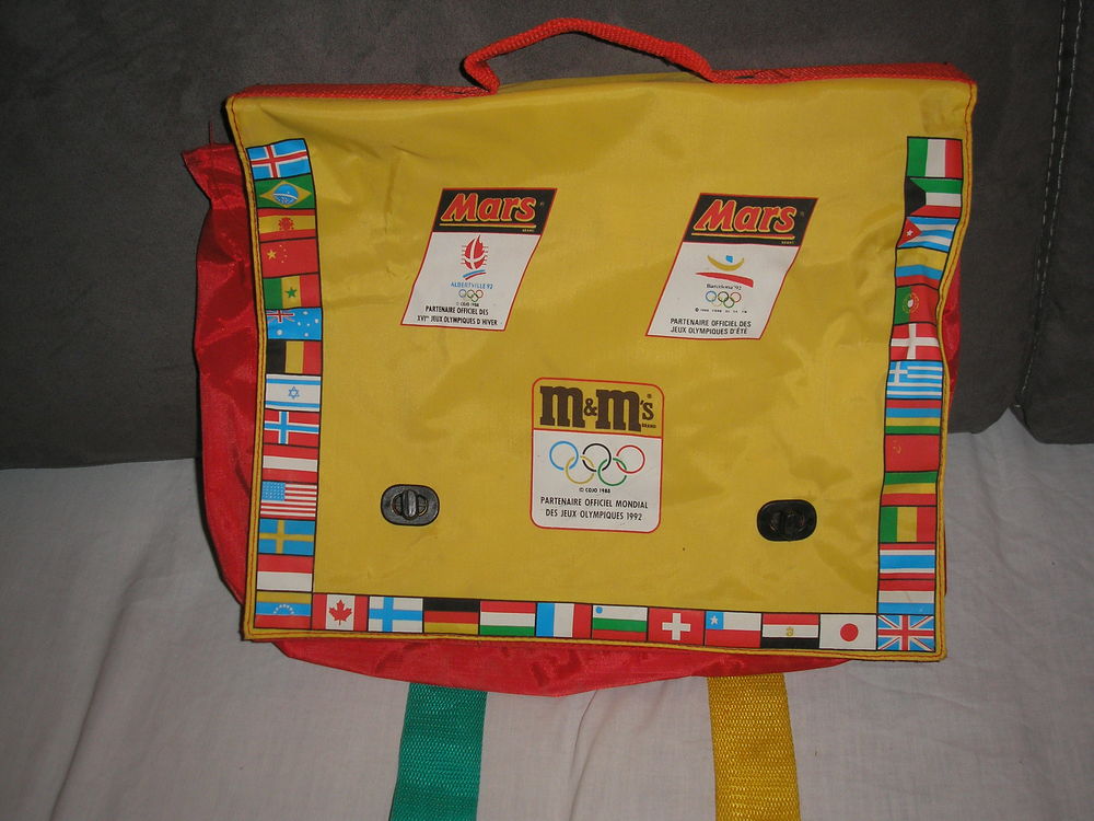 sacoche publicitaire M& M jeux olympiques 92 55 Laize-la-Ville (14)
