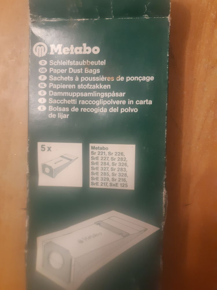 Sacs de  poussi�re de pon�age metabo lot de 5 2 Montb�liard (25)
