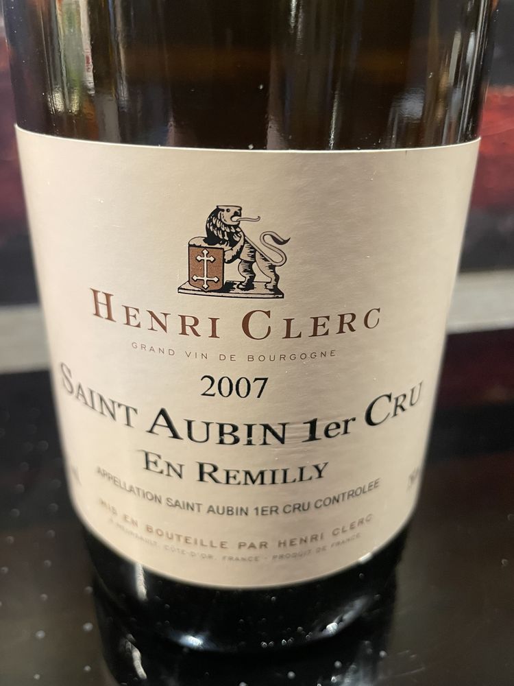 Saint Aubin 1er CRU   En Remilly   Henri CLERC 67 Vigneux-sur-Seine (91)