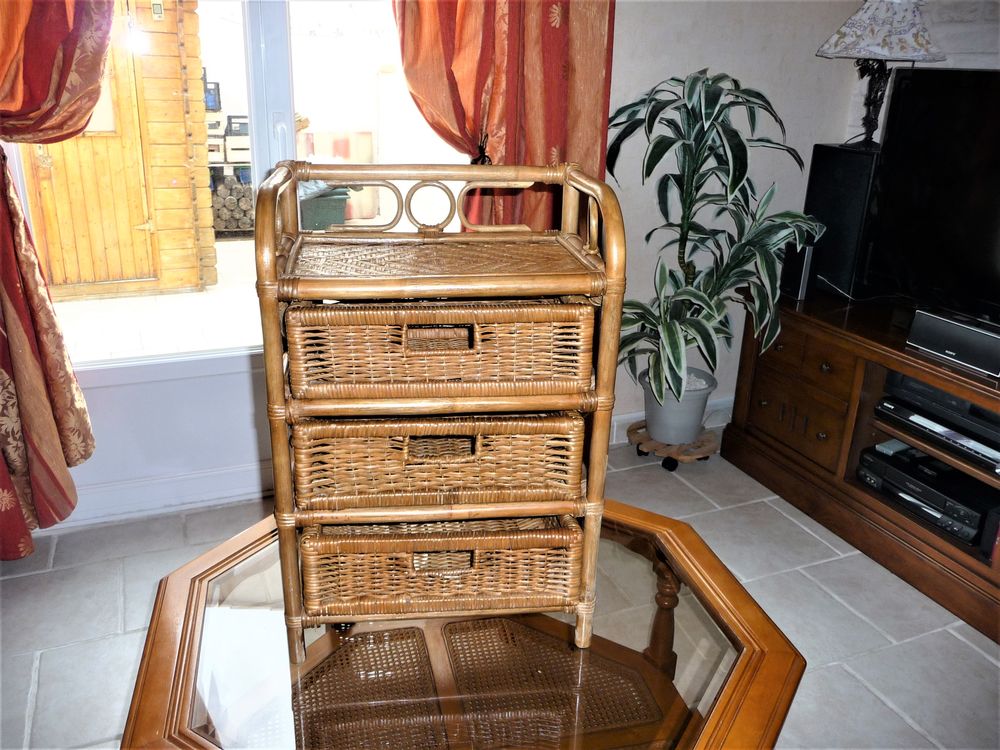 A SAISIR COMMODE EN ROTIN 3 TIROIRS b 65 Miramas (13)