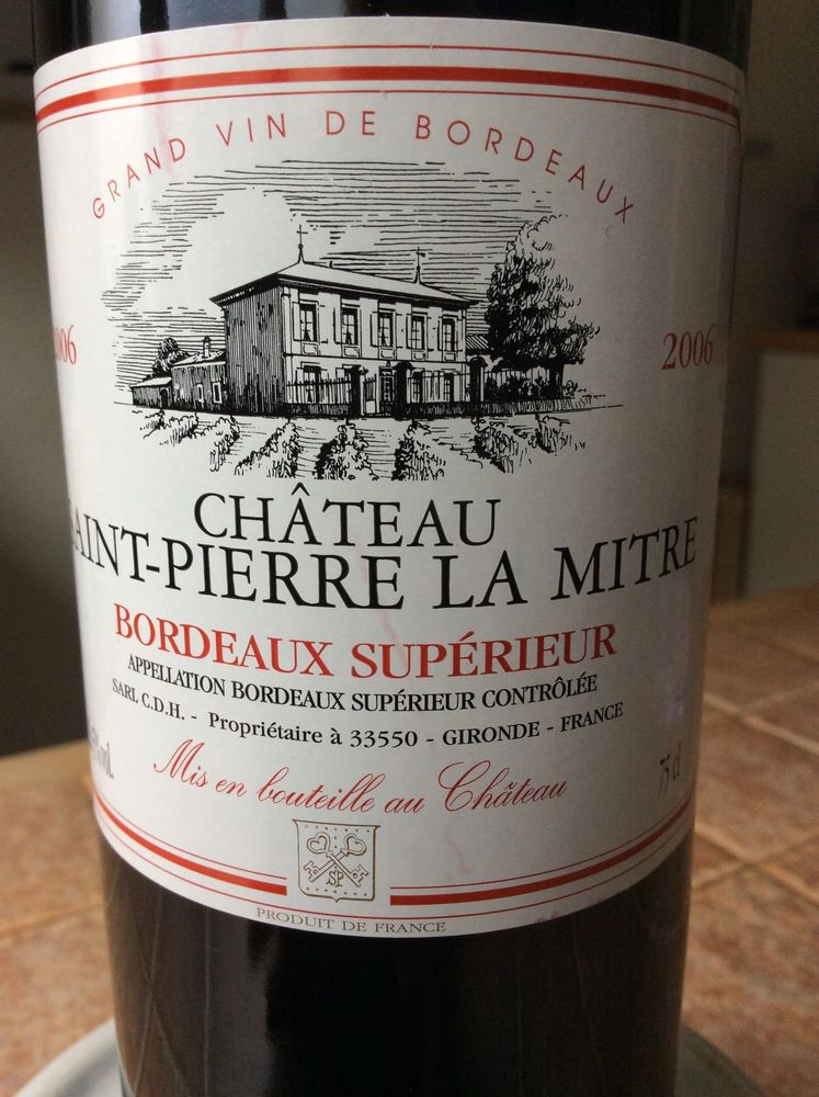 A SAISIR : Grand vin de Bordeaux CHATEAU SAINT-PIERRE 2006 ! 20 Bruay-la-Buissière (62)