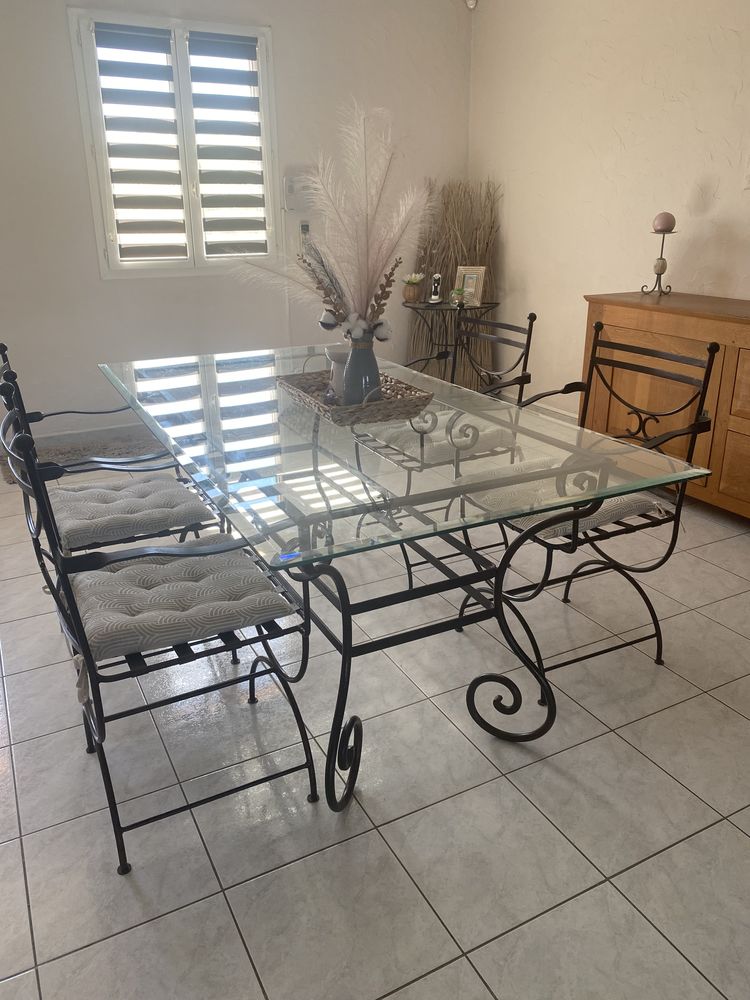 A SAISIR ? Table en fer forg� + 4 fauteuils assortis 100 Salon-de-Provence (13)