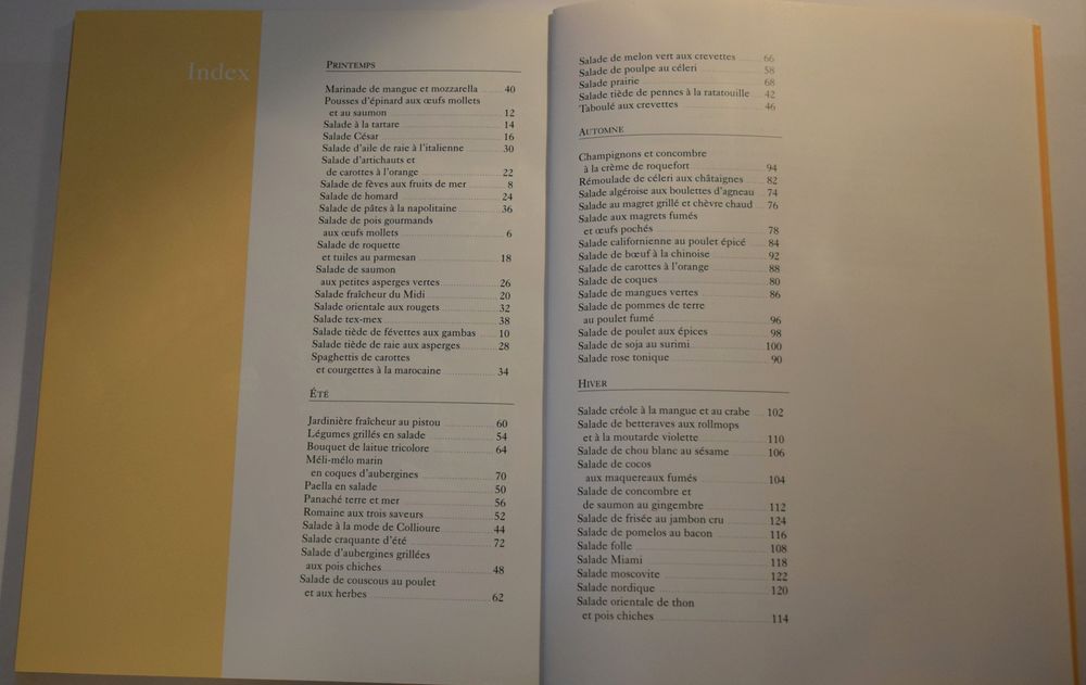 Les Salades - 60 Recettes Faciles au fil des Saisons - 2004 5 Roissy-en-Brie (77)
