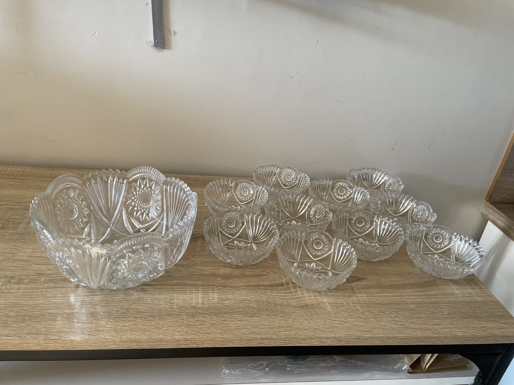 Saladier en verre et coupelles 25 Le Cannet (06)