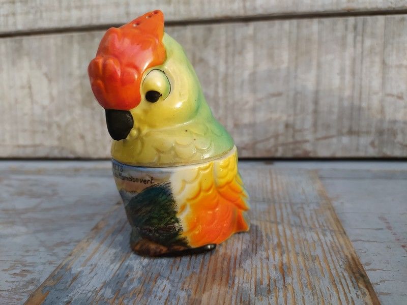 Sali�re Moutardier Perroquet Porcelaine Allemande Cauterets 22 Loches (37)