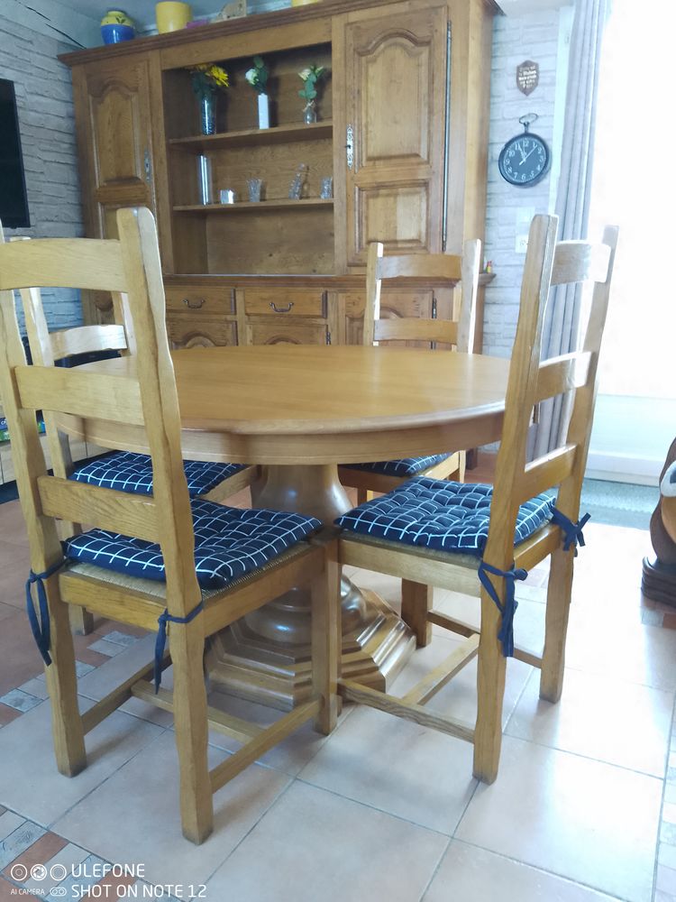 Salle � Manger Cha�ne clair Massif Buffet + Table 850 Noyon (60)