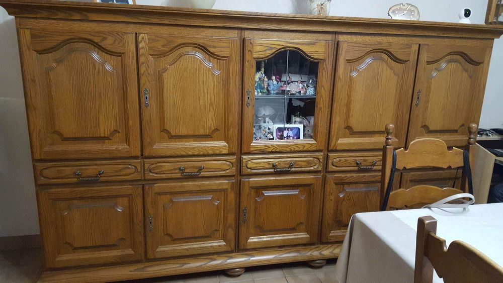 Salle � manger en ch�ne massif ann�e 1980 150 Houplines (59)