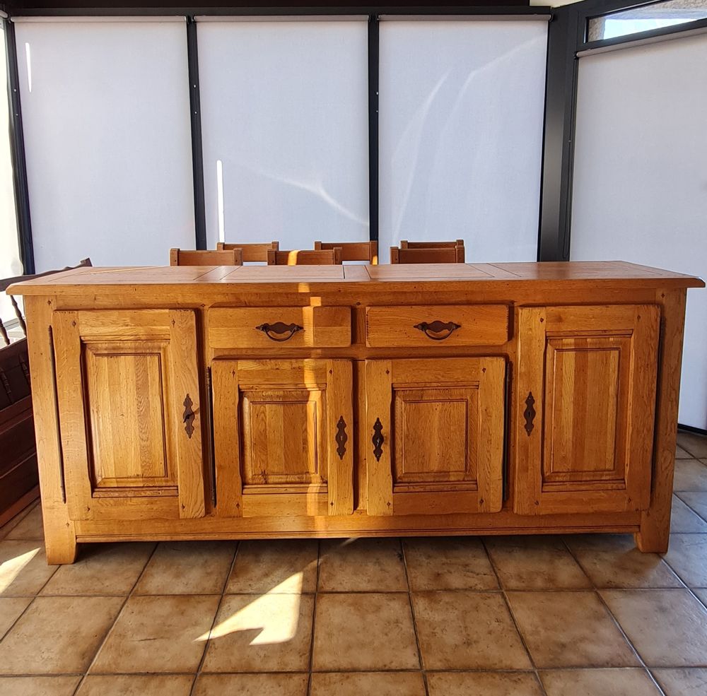 Salle � manger ch�ne clair massif fait par un menuiser 2000 Aucamville (31)