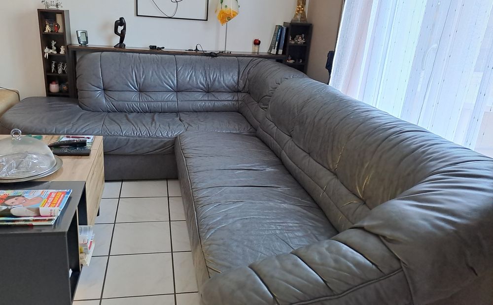 Salon angle cuir 400 Saint-Chamond (42)