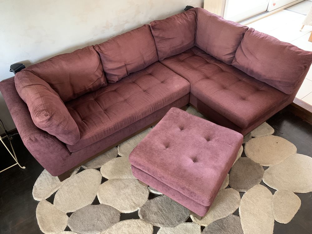 Salon d'angle Roche Bobois couleur Prune 500 Bouvigny-Boyeffles (62)