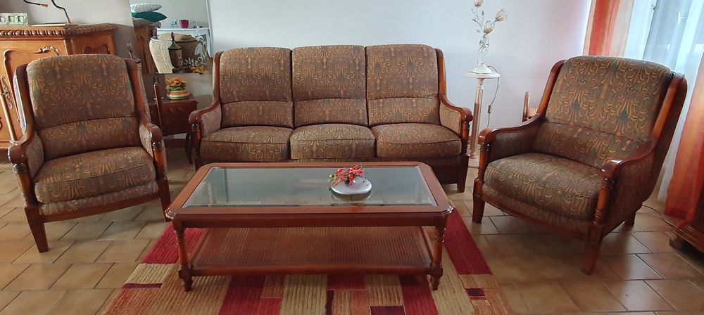 Salon, canap�, fauteuils et table basse occasion 180 Betton (35)