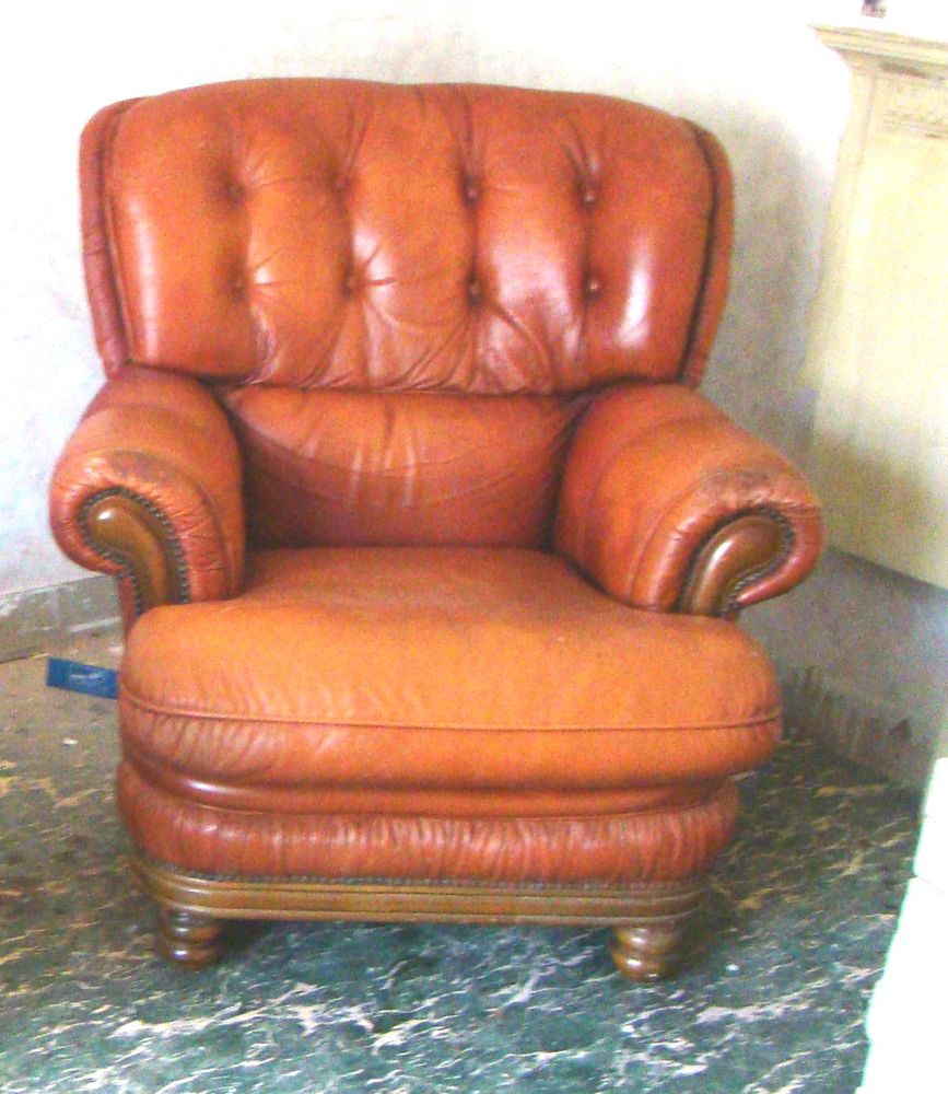 SALON canap�2 + 2 fauteuils cuir 50 La Souterraine (23)