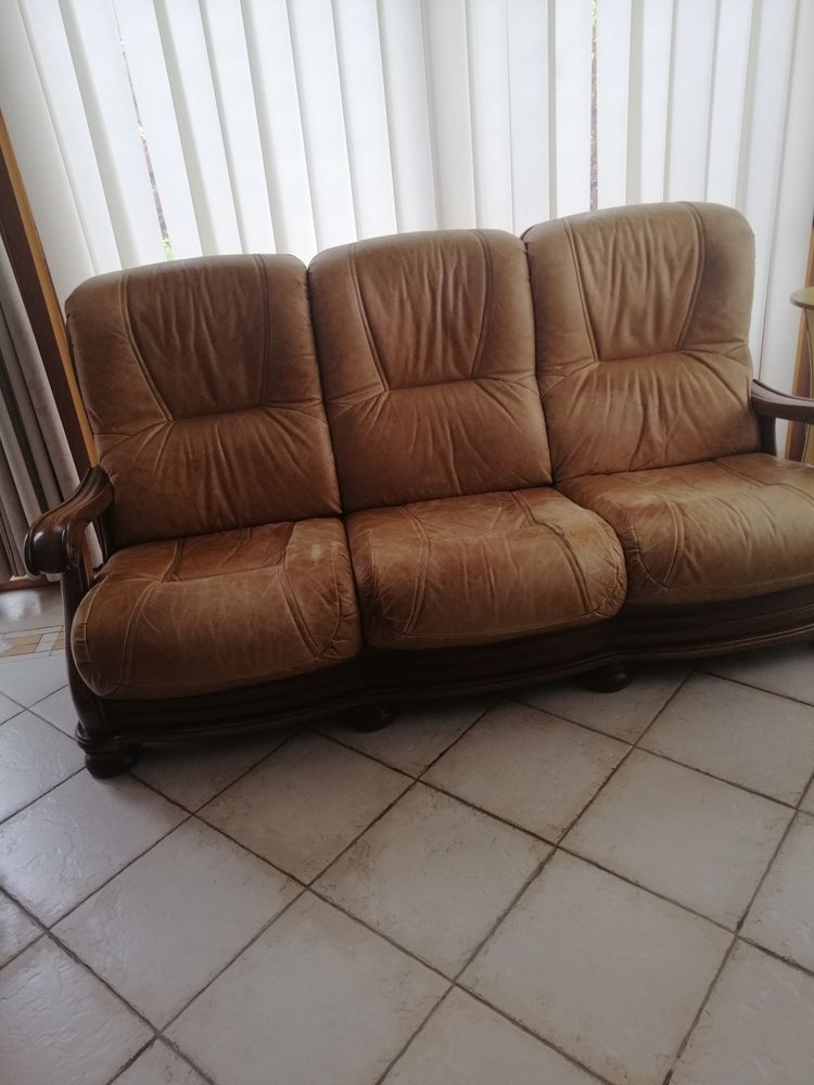 salon en ch�ne et cuir 75 Haulchin (59)