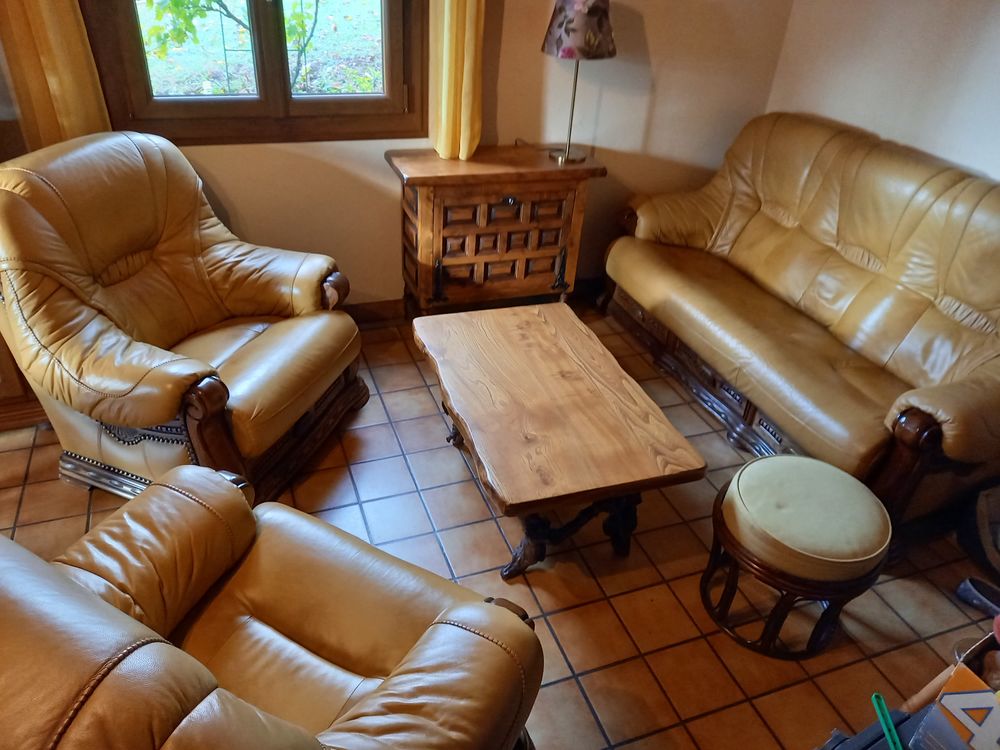 Salon complet canape 2 fauteuils un meuble bar une table 500 Fr�terive (73)