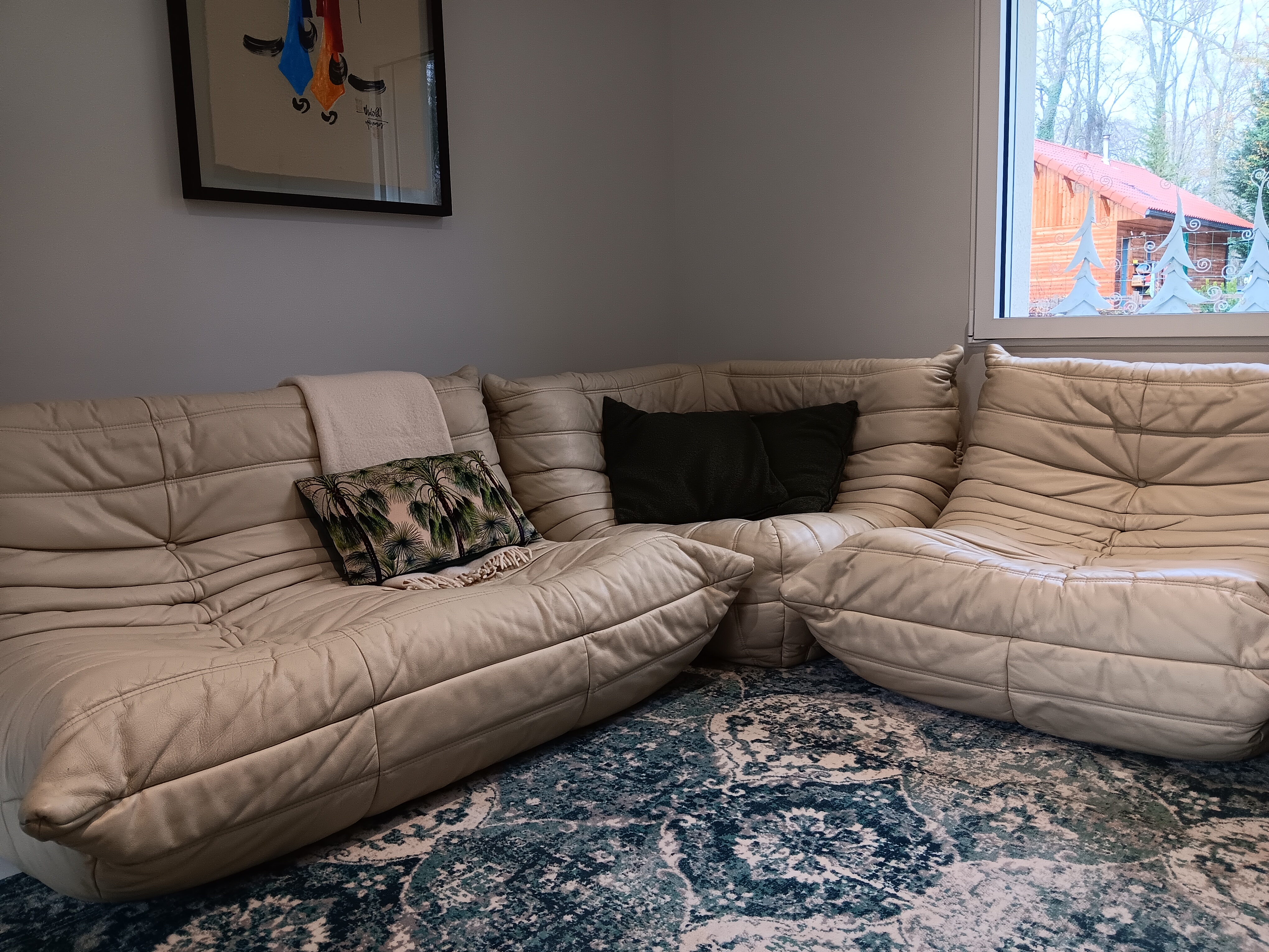 Salon , ensemble  Togo  Ligne Roset cuir 4000 La Barthe-de-Neste (65)