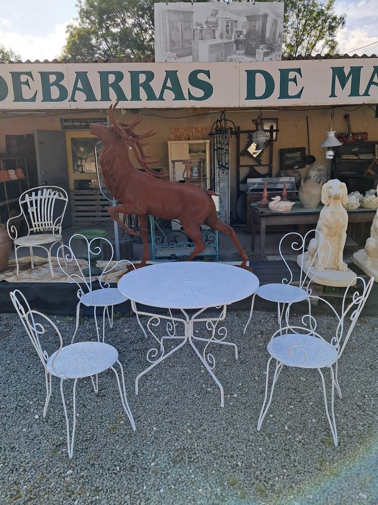 Salon de jardin en fer ancien, ann�e 1950/60 370 Ch�teau-l'�v�que (24)