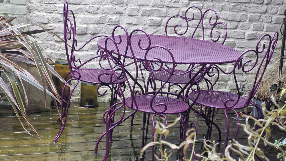 salon de jardin ancien fer forge 380 Lambersart (59)