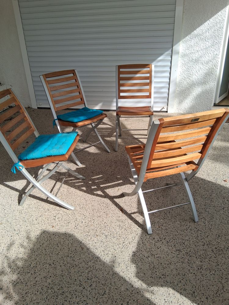 salon de jardin ' 4 CHAISES BOIS vernis 100 P�rols (34)