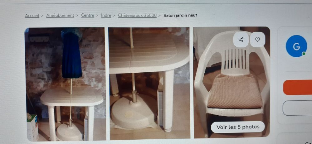 salon jardin fauteuil bronzer 1 Ch�teauroux (36)