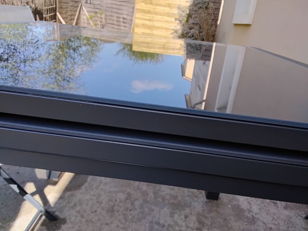 Salon de jardin table en verre tremp� et alu et 6 chaises 279 Sarlat-la-Can�da (24)