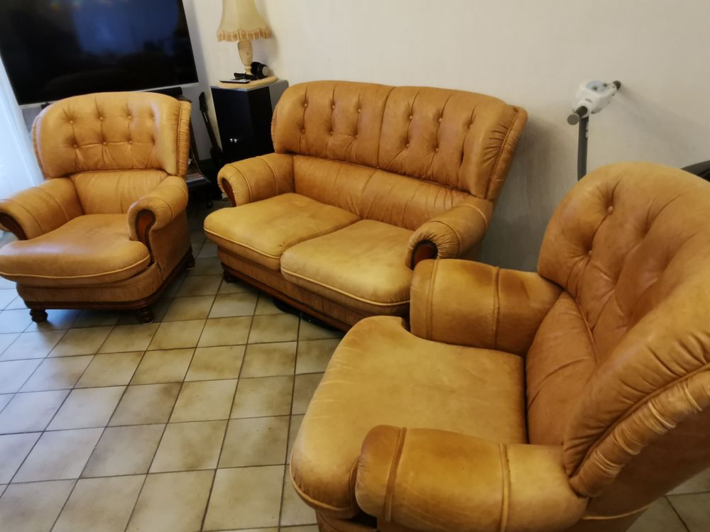 Salon 3 pi�ces cuir 100 Presles-en-Brie (77)