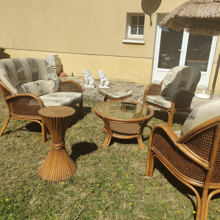 Salon en rotin naturel de qualit� artisanale 640 La Chapelle-Bou�xic (35)
