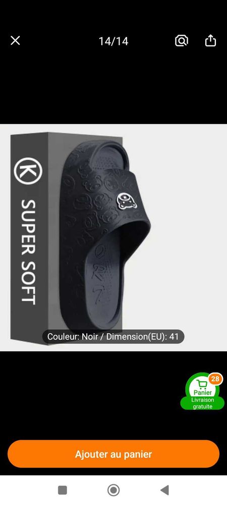 sandale femme noire pointure 41 15 Lyon 3 (69)