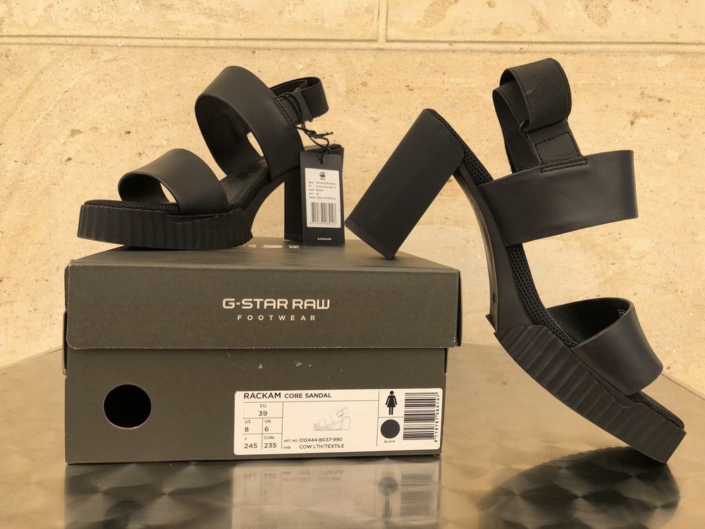 Sandales Cuir Rackam Core noirs ? G-STAR RAW 119 Fontenay-sous-Bois (94)