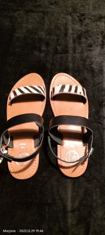 Sandales cuir White sun fait main 35 Peipin (04)