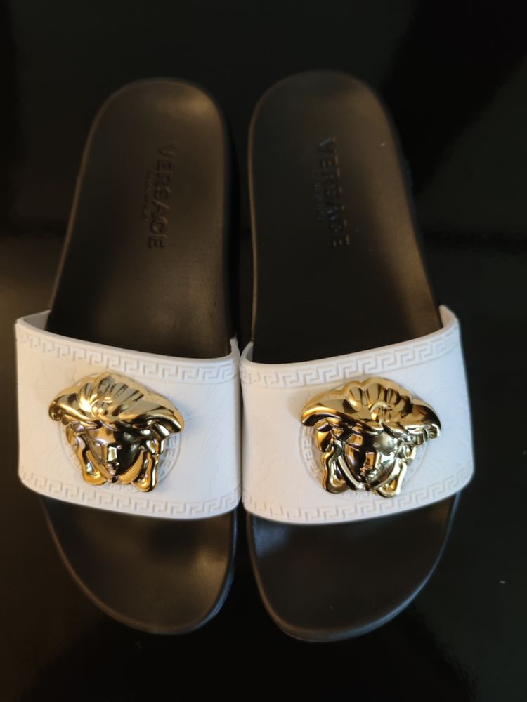 sandales Versace homme taille 43 blanches 80 Gisors (27)