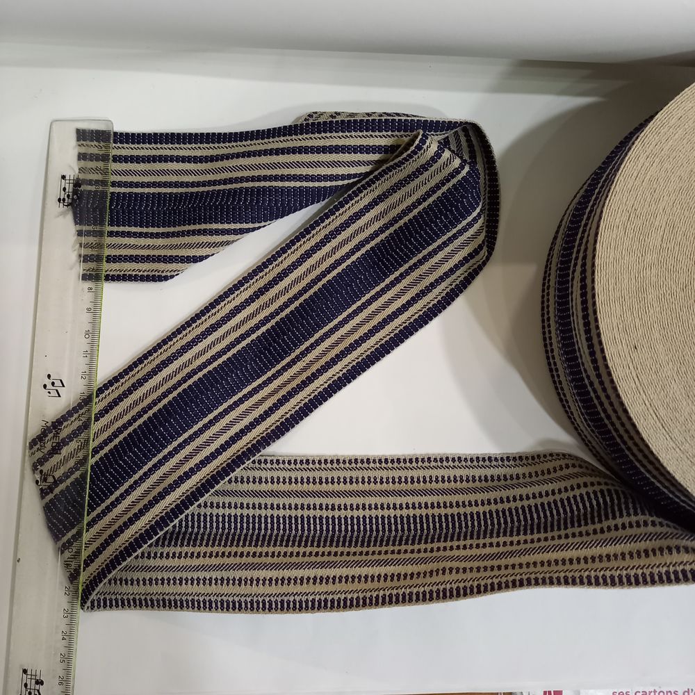 Sangle en coton de couleur bleue et naturel de qualit� sup�r 12 Saumur (49)